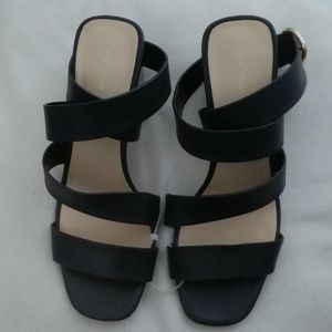 Via Spiga Strappy Black Sandals